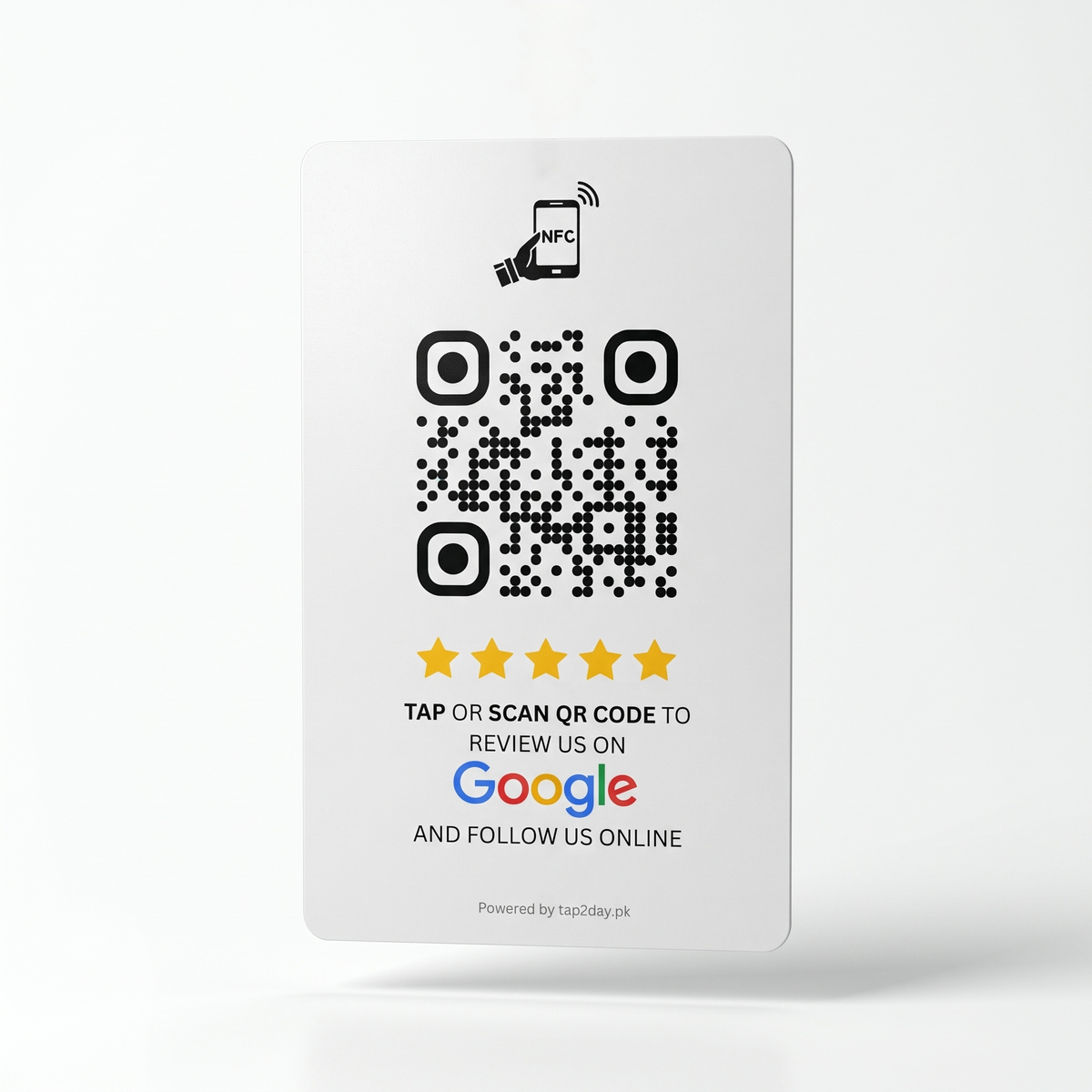 NFC Tap/QR Google Review + Social Links Card